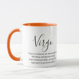 Caneca Símbolo Zodiac Virgo Personalizado Nome e Traços