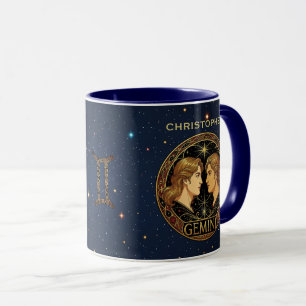 Caneca Símbolo Zodiacal Gêmeos para Homens