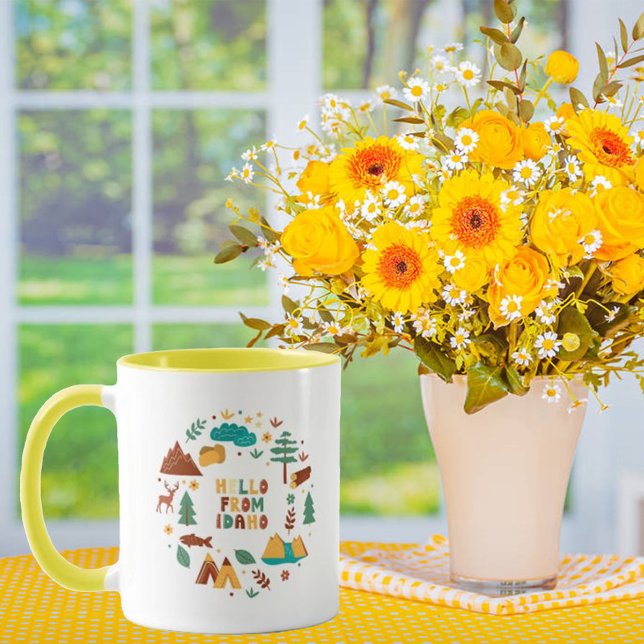 Caneca Símbolos de Estado do Tema de Idaho de Arte Vetor (Criador carregado)