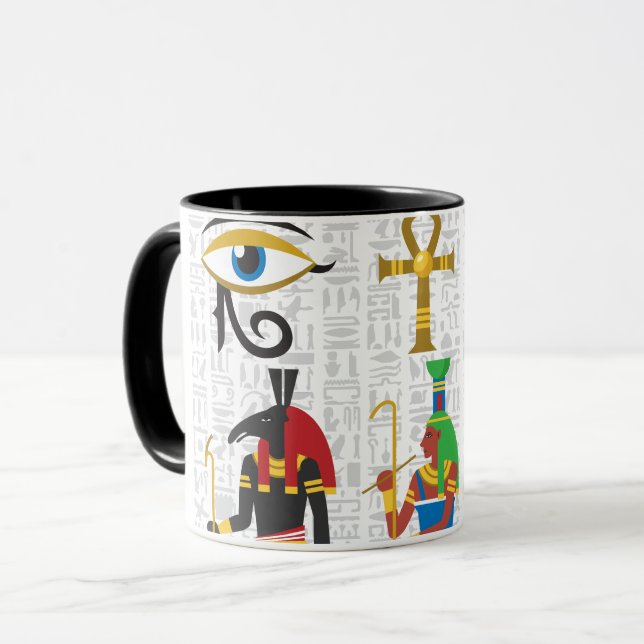 Caneca Símbolos Egípcios Mug (Frente Esquerda)