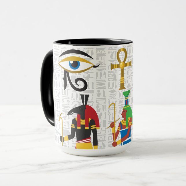 Caneca Símbolos Egípcios Mug (Frente Esquerda)