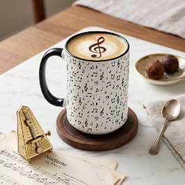Caneca símbolos musicais
