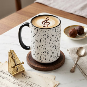 Caneca Símbolos musicais