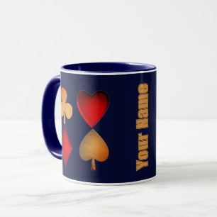 Caneca símbolos para jogo de cartas,caneca personalizada