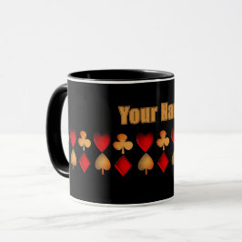 Caneca símbolos para jogo de cartas,caneca personalizada