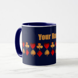 Caneca símbolos para jogo de cartas,caneca personalizada