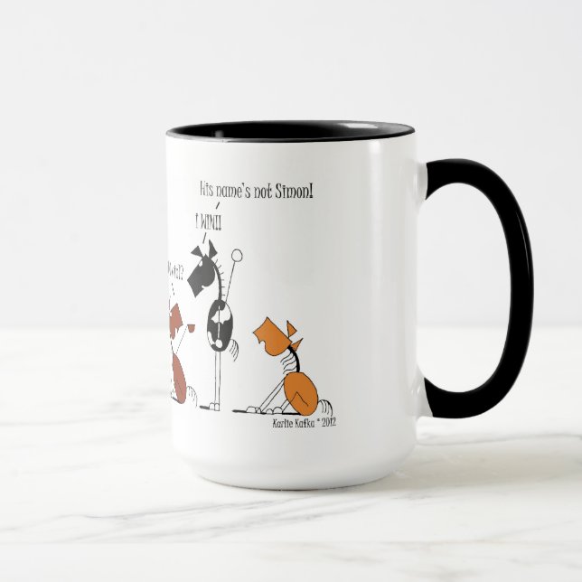Caneca Simon engraçado diz desenhos animados (Direita)