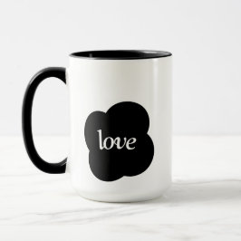 Caneca Simple black and white scripture Two-Tone mug