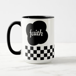 Caneca Simple black and white scripture Two-Tone mug