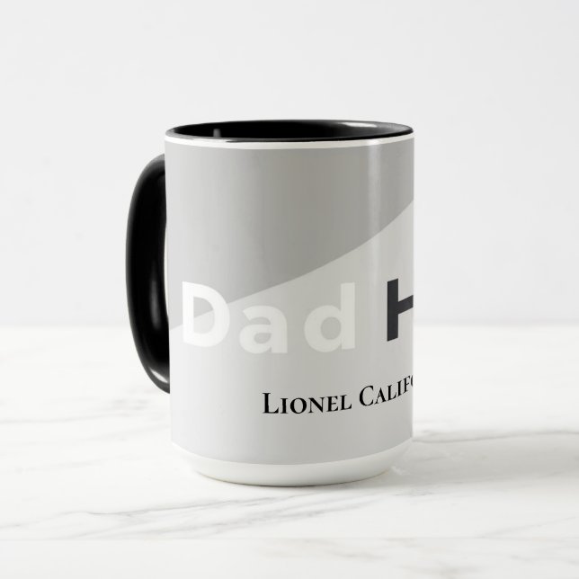 Caneca Simple Modern Clean Minimalist Dad Hero Gift (Frente Esquerda)