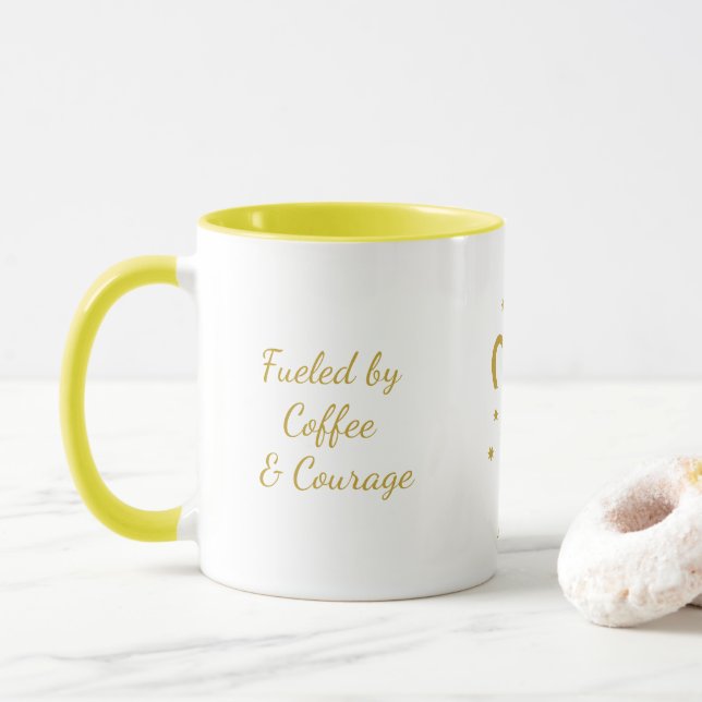Caneca Simple Typoghraphy Aries Zodiac Symbol Coffee (Com Donut)