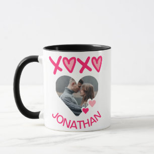 Caneca Simples Elegante Fofo Amor Namorados Doce Casal 