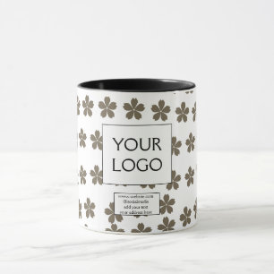 Caneca simples minimal adicione seu logotipo/design aqui