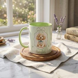 Caneca Simples Moderna com Nome e Foto do Animal d