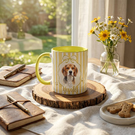 Caneca Simples Moderna com Nome e Foto do Animal d