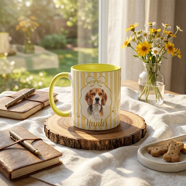 Caneca Simples Moderna com Nome e Foto do Animal d (Criador carregado)