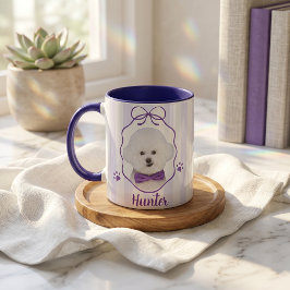 Caneca Simples Moderna com Nome e Foto do Pet