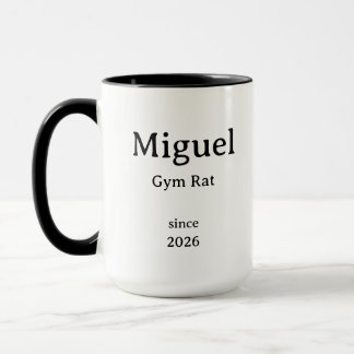 Caneca Simples para Fã de Academia Minimalista
