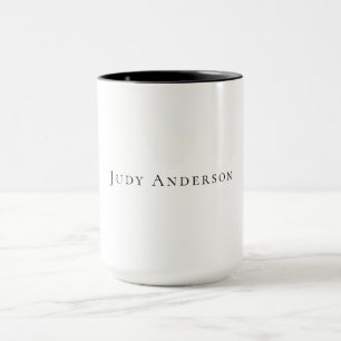 Caneca Simples profissional Moderno Elegante Seu Nome