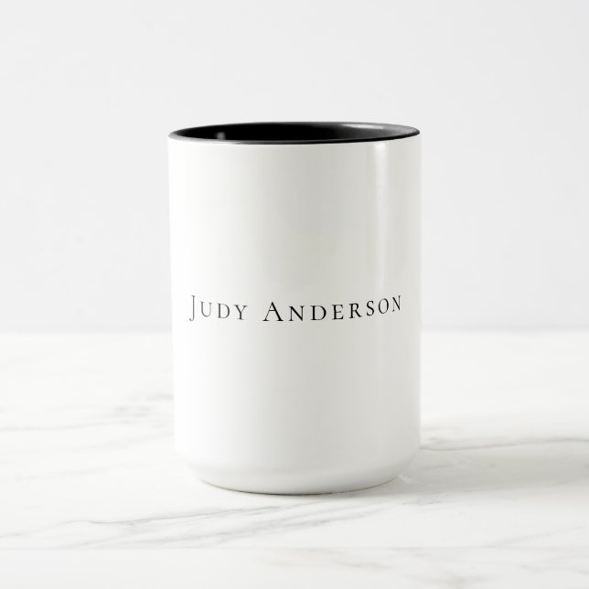 Caneca Simples profissional Moderno Elegante Seu Nome (Centro)