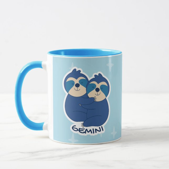 CANECA SINAIS ZODIÁTICOS COM ALTURAS E GEMINI DE CAFÉ (Esquerda)