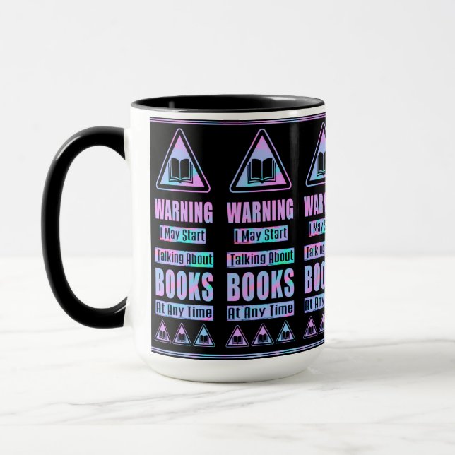 Caneca Sinal de Alerta dos Amantes do Livro Pérola (Esquerda)