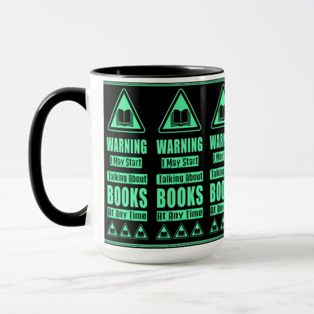 Caneca Sinal de Alerta para Amantes do Livro Verde (Esquerda)