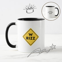 Sinal de aviso W rizz Meme Citação Engraçada