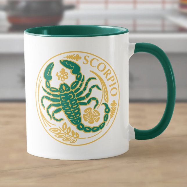 Caneca Sinal de Escorpião do Zodíaco (Criador carregado)