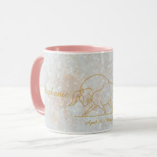 Caneca Sinal de estrela Zodiac Taurus - Leitura de monogr
