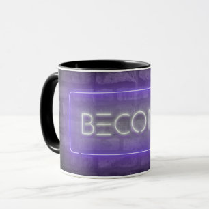 Caneca Sinal de Neon Roxo