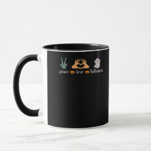 Caneca Sinal de Paz de Halloween - Mãos de Bruxa