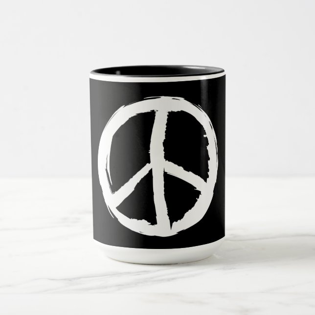 Caneca SINAL DE PAZ DE PAPEL divertido | (Centro)
