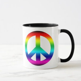 Caneca Sinal de paz do arco-íris
