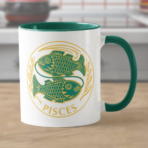 Caneca Sinal de peixes do Zodíaco
