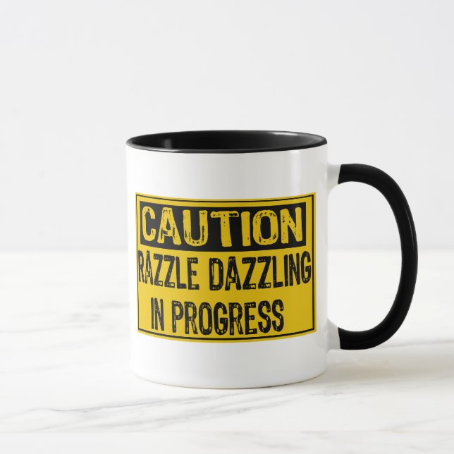 Caneca Sinal De Precaução - Razzle Enxague-Os Em Progress (Direita)
