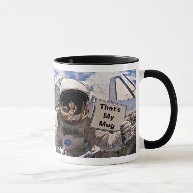 Caneca Sinal de retenção do Astronauta NASA - Adicionar t (Direita)