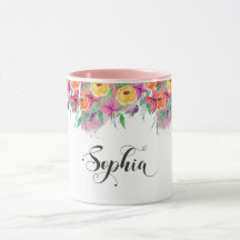 Sinal de Sophia floral Calliografia Baby Mu