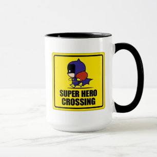 Caneca Sinal de Superherói do Batente Chibi
