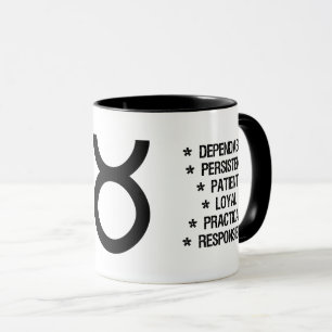 Caneca Sinal do zodíaco do Taurus ("o touro")