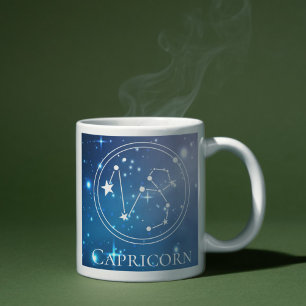 Caneca Sinal do Zodíaco Fofo CAPRICÓRNIO Monograma Roxo A