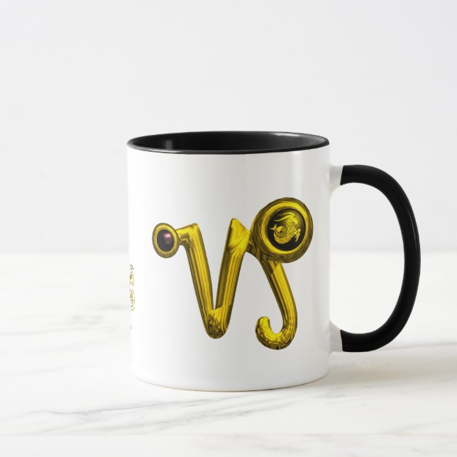 CANECA SINAL ZODIAC JUWEL DOURADO CAPRICORN (Direita)