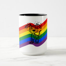 Caneca Sinalizador Arco-Íris do Orgulho LGBTQ+ com Canuta