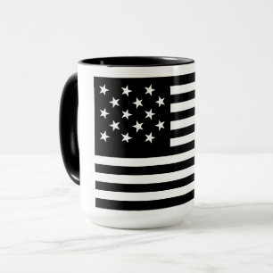 Caneca Sinalizador Black Star Spanged Banner America