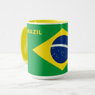 Caneca Sinalizador Brasil de Nome Personalizado