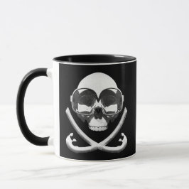 Caneca Sinalizador de Caveira Pirata e Scuba