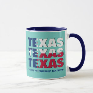 Caneca SINALIZADOR DE TEXAS Personalizado Patriótico
