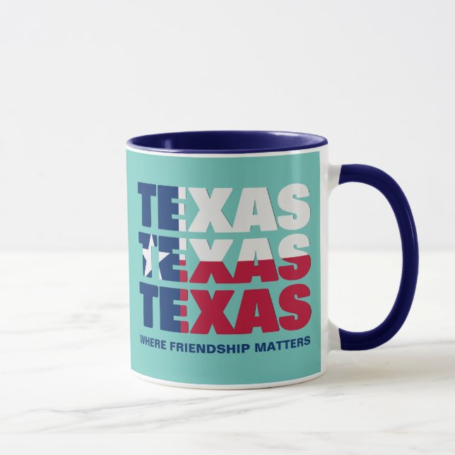 Caneca SINALIZADOR DE TEXAS Personalizado Patriótico (Direita)