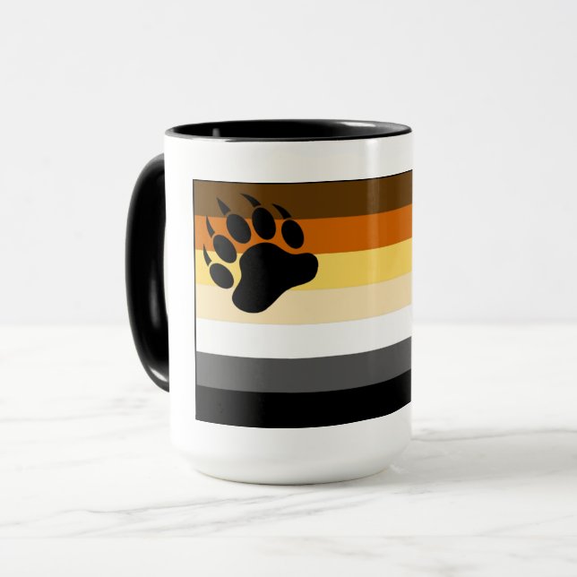 Caneca Sinalizador do Orgulho do gay Bear (Frente Esquerda)