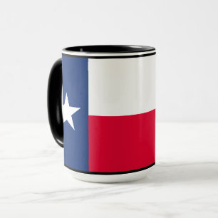 Caneca Sinalizador do Texas com Bluebonnets em preto, Mug